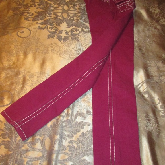 ❤ U-51 HOT PINK/FUCHSIA JEANS WITH EMBROIDERY ❤ - Picture 7 of 15